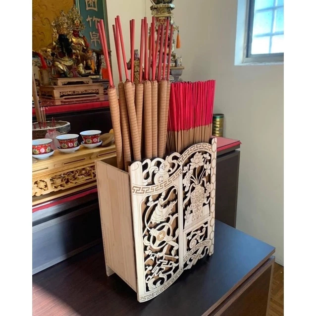 S/上底漆-鑫水文藝#實木香筒架