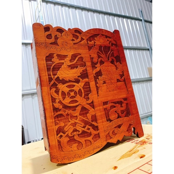 S/原木色-鑫水文藝#實木香筒架